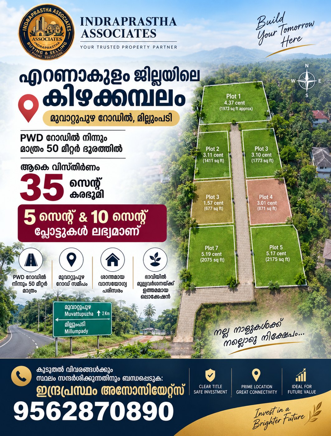 Layout plan — House plots at Kizhakkambalam